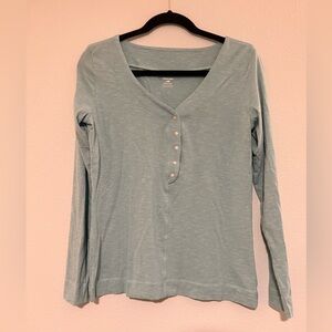 Horny Toad Long-Sleeve Henley in Turquoise color - Size M